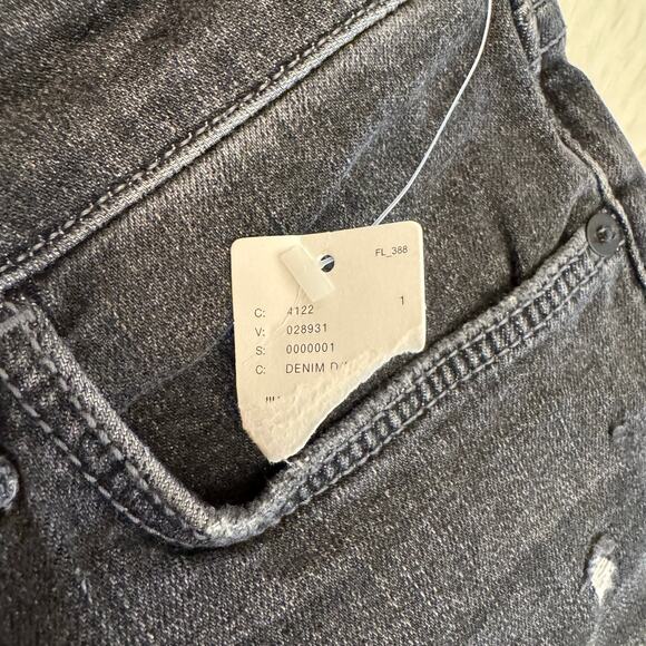 Pilcro and The Letterpress Black Distressed Mid Rise Skinny Ankle Jeans 28 NWT - Picture 7 of 16